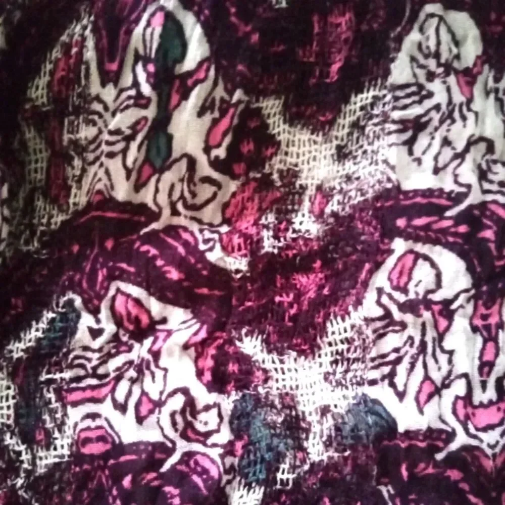 Charming Charlie Abstract Floral Mixed Texture Infinity Scarf